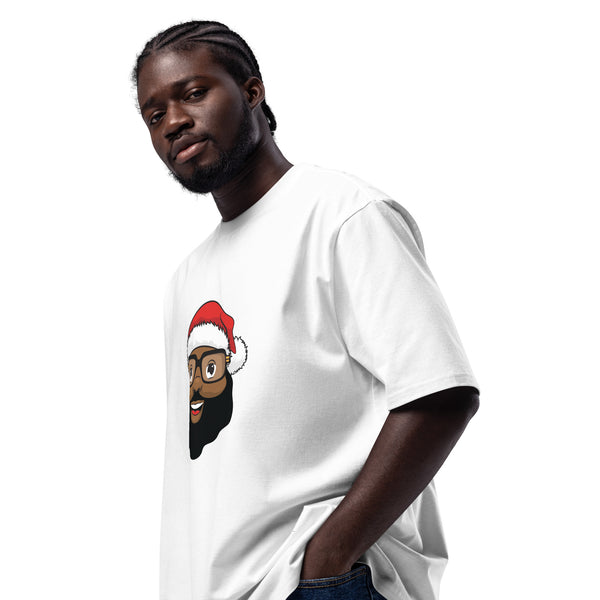 Black Santa Oversized heavyweight t-shirt