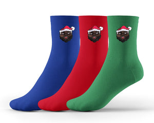 Black Santa Socks
