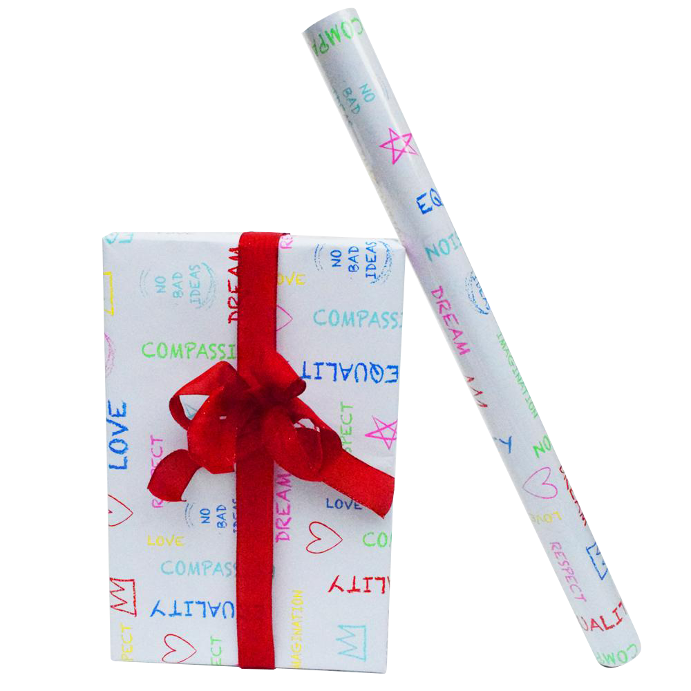 Emoji Black Santa Claus Christmas Tree Candy Cane Wrapping Paper Roll –  Midnight Reflections, LLC